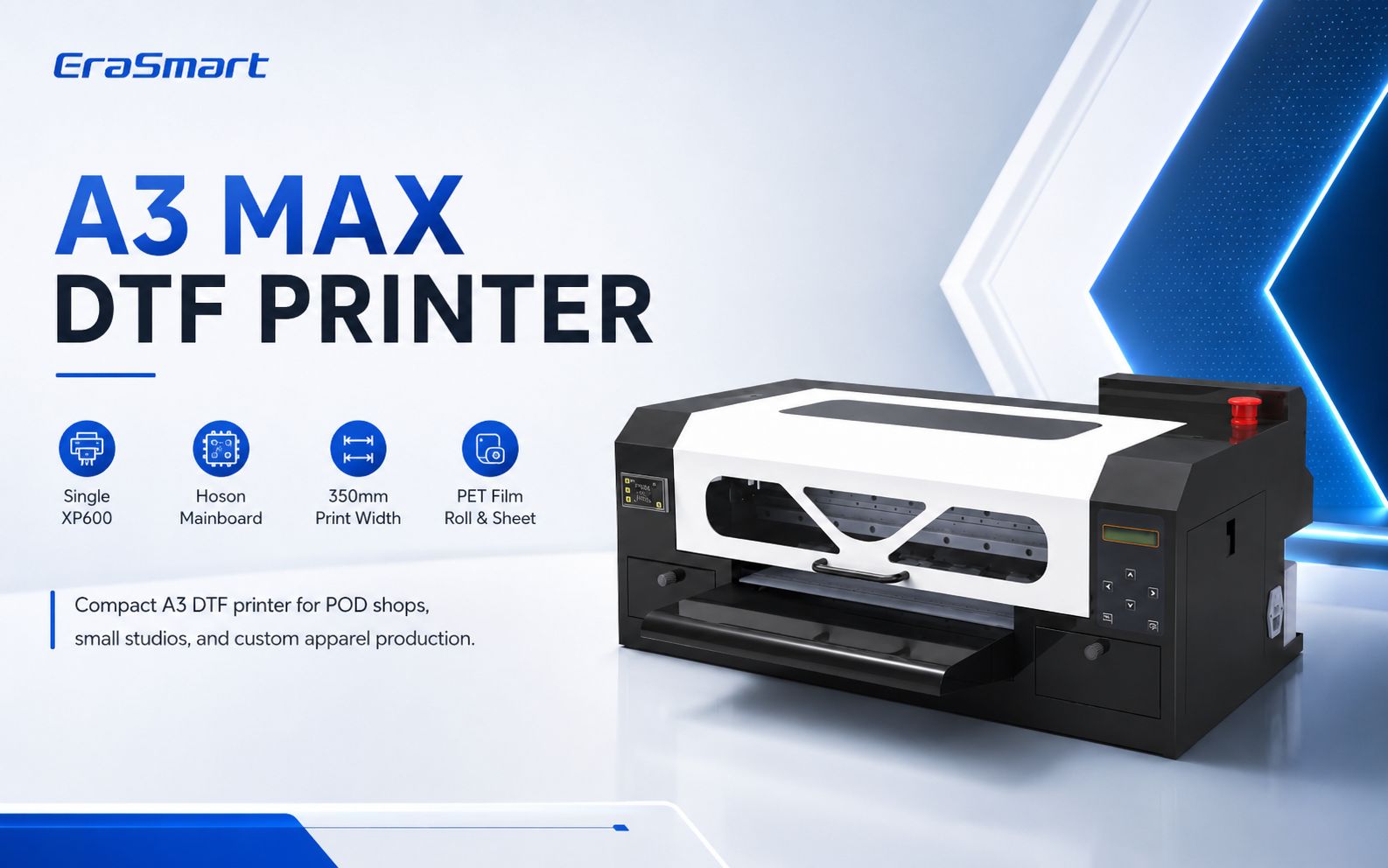 Product overview of A3 MAX XP600 DTF printer
