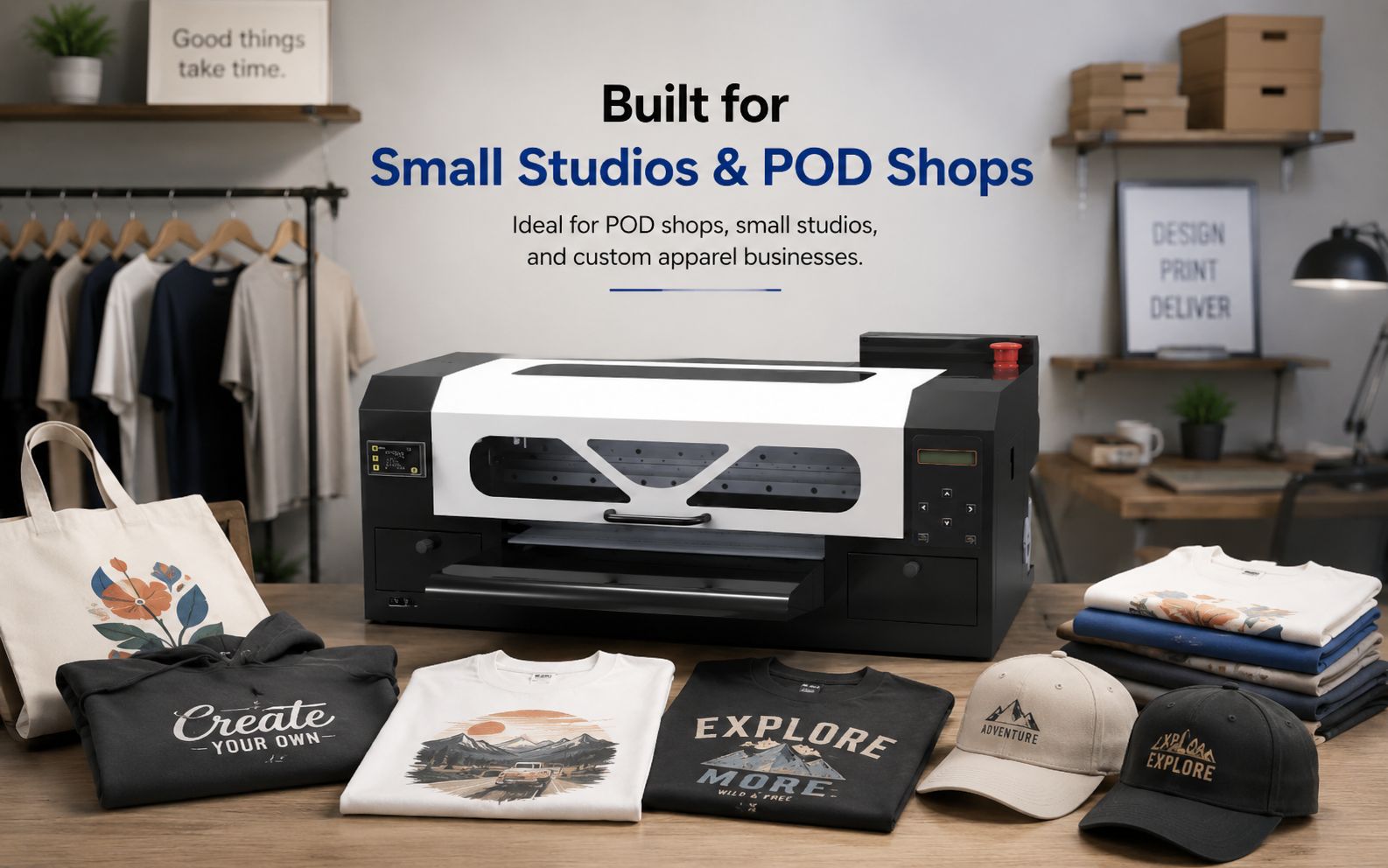 DTF printer for POD shops and small studios